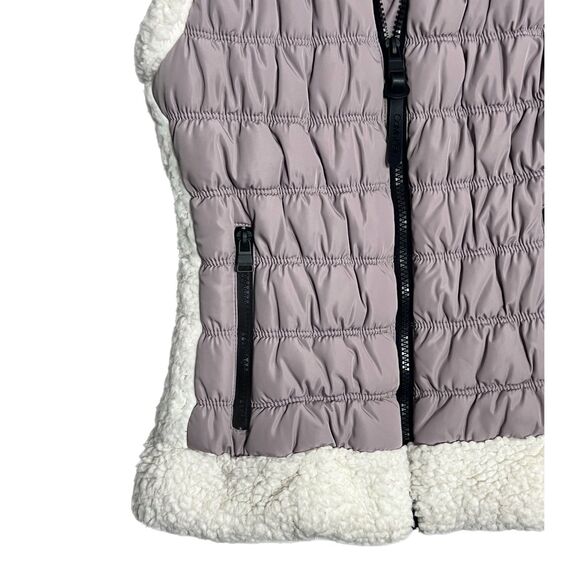 Calvin Klein Winter Quilted Vest with faux fur, Small - Picture 3 of 8